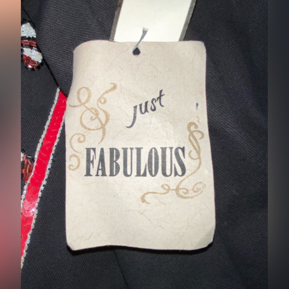 90s Vintage sequins red, white, and black CANDY CANE Christmas jacket 🎄 - Picture 11 of 12